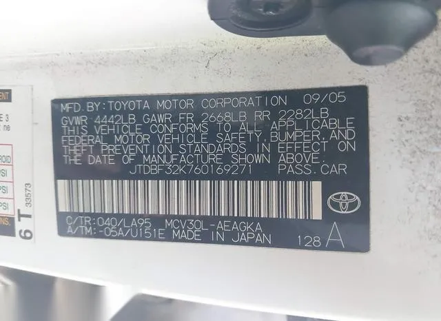 JTDBF32K760169271 2006 2006 Toyota Camry- Le V6/Xle V6 9