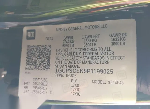 1GCPSCEK9P1199025 2023 2023 Chevrolet Colorado- 2Wd  Short 9