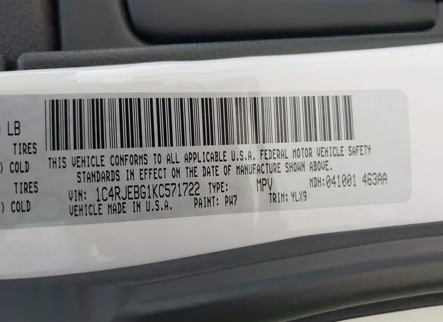 1C4RJEBG1KC571722 2019 2019 Jeep Grand Cherokee- Limited X 4X2 9