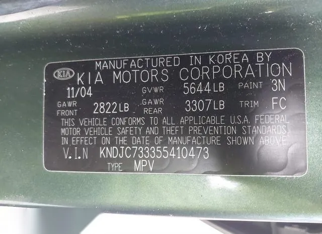 KNDJC733355410473 2005 2005 KIA Sorento- Ex/Lx 9