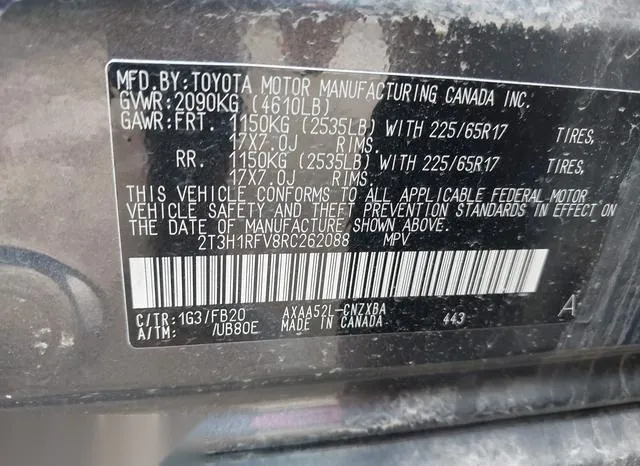 2T3H1RFV8RC262088 2024 2024 Toyota RAV4- LE 9