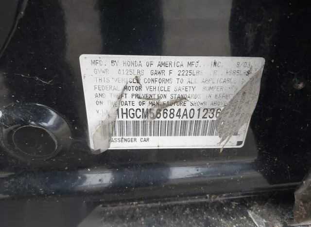 1HGCM56684A012361 2004 2004 Honda Accord- 2-4 EX 9