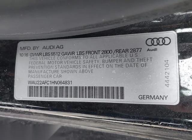 WAU22AFC1HN064831 2017 2017 Audi A7- 3-0T Premium Plus 9