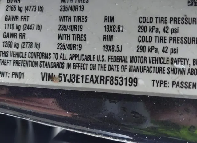 5YJ3E1EAXRF853199 2024 2024 Tesla Model 3- Long Range Dual 9