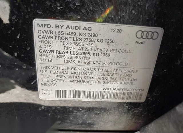 WA1BAAFY6M2037034 2021 2021 Audi Q5- Premium Plus 45 Tfsi Q 9