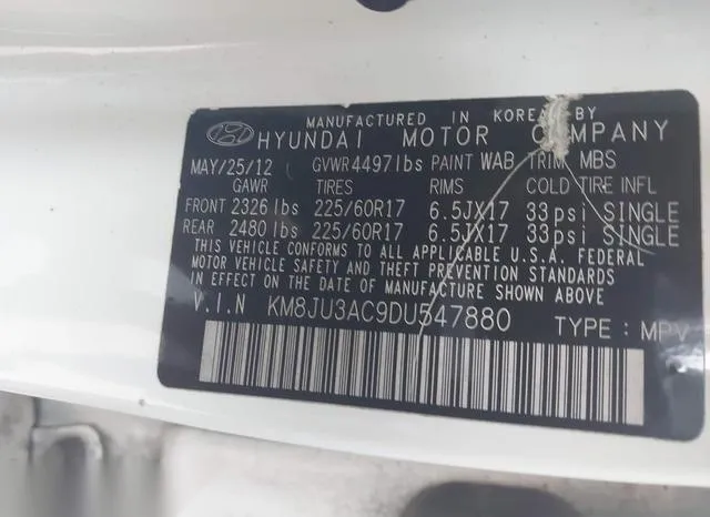 KM8JU3AC9DU547880 2013 2013 Hyundai Tucson- Gls 9