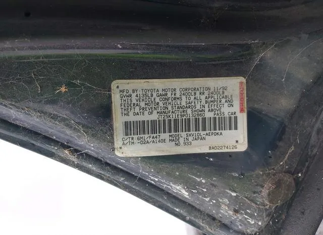 JT2SK11E9P0132860 1993 1993 Toyota Camry- DX 9