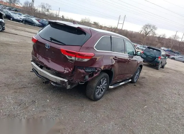 5TDJGRFH6HS030792 2017 2017 Toyota Highlander- Hybrid Xle 4