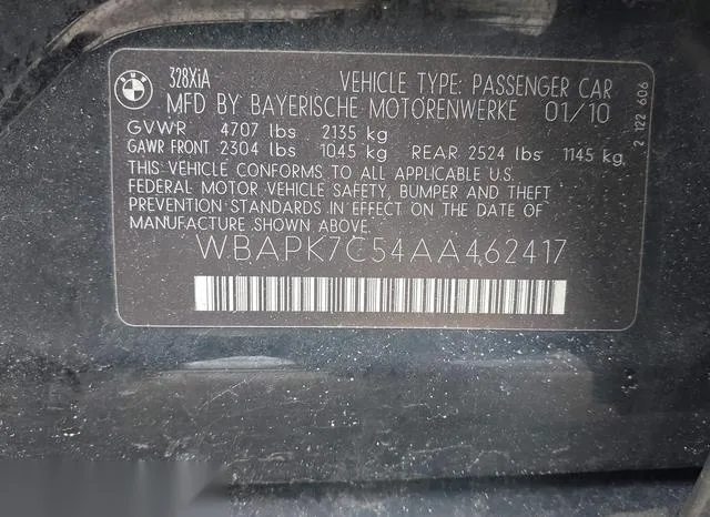 WBAPK7C54AA462417 2010 2010 BMW 3 Series- 328I Xdrive 9