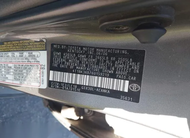 4T1BK36B76U159219 2006 2006 Toyota Avalon- Touring 9