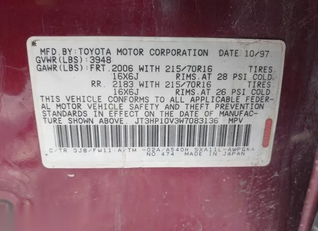 JT3HP10V3W7083136 1998 1998 Toyota RAV4 9