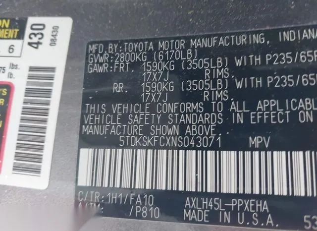 5TDKSKFCXNS043071 2022 2022 Toyota Sienna- LE 9