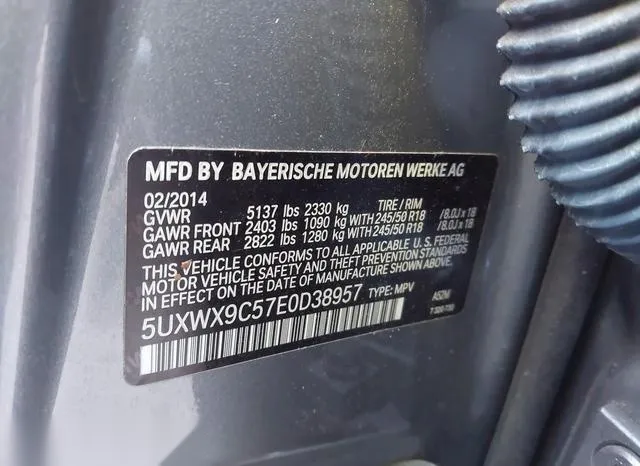 5UXWX9C57E0D38957 2014 2014 BMW X3- Xdrive28I 9