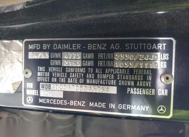 WDBCB20A7DB045764 1983 1983 Mercedes-Benz 300- SD 9