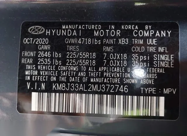 KM8J33AL2MU372746 2021 2021 Hyundai Tucson- Limited 9