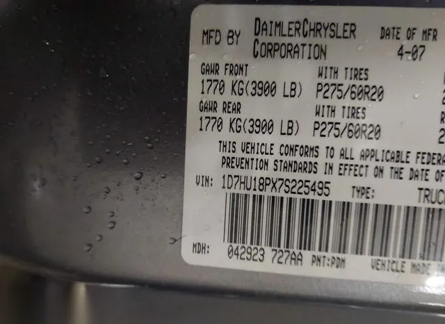 1D7HU18PX7S225495 2007 2007 Dodge RAM 1500- Slt/Trx4 Off Ro 9