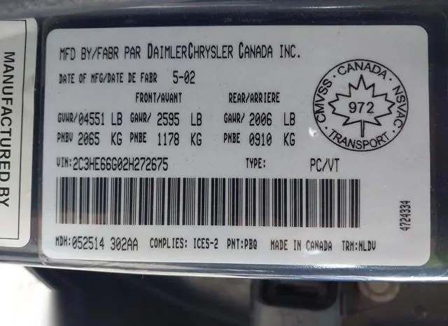 2C3HE66G02H272675 2002 2002 Chrysler 300M 9