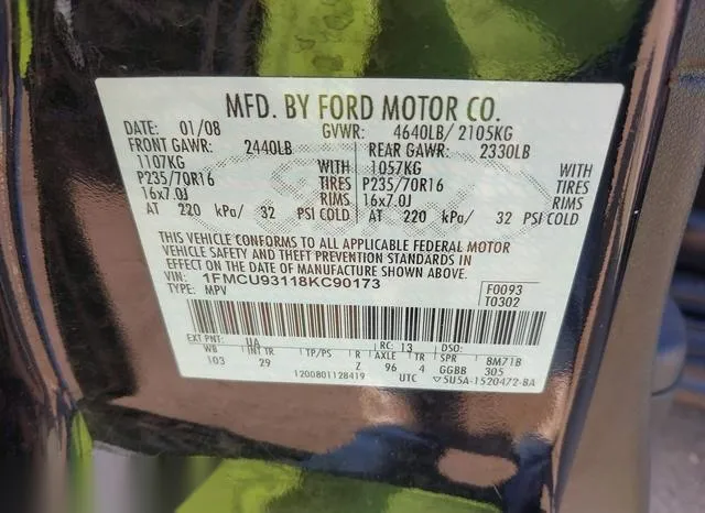 1FMCU93118KC90173 2008 2008 Ford Escape- Xlt 9