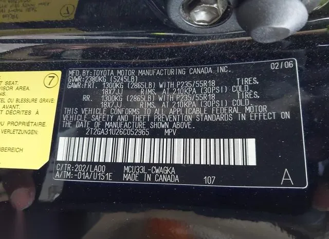 2T2GA31U26C052965 2006 2006 Lexus RX- 330 9