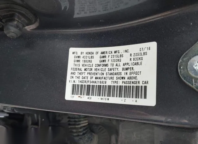 1HGCR2F54HA016808 2017 2017 Honda Accord- Sport 9