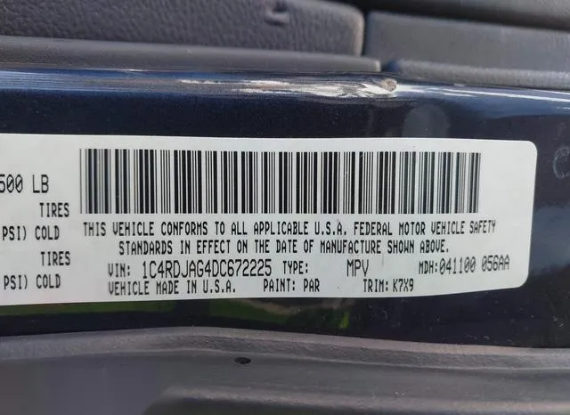 1C4RDJAG4DC672225 2013 2013 Dodge Durango- Sxt 9