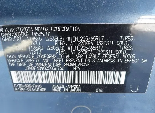 JTMBF4DV0C5056760 2012 2012 Toyota RAV4 9