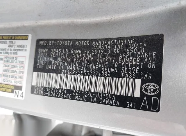 2T1KR32E55C374884 2005 2005 Toyota Matrix 9