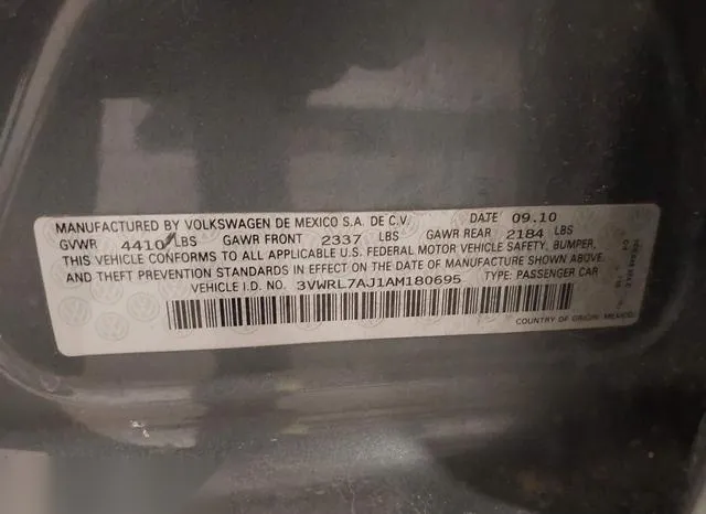 3VWRL7AJ1AM180695 2010 2010 Volkswagen Jetta- Tdi 9