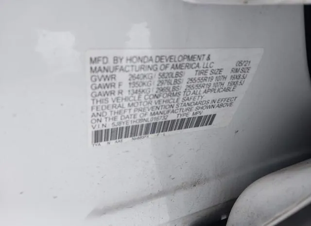 5J8YE1H39NL016732 2022 2022 Acura MDX- Standard 9