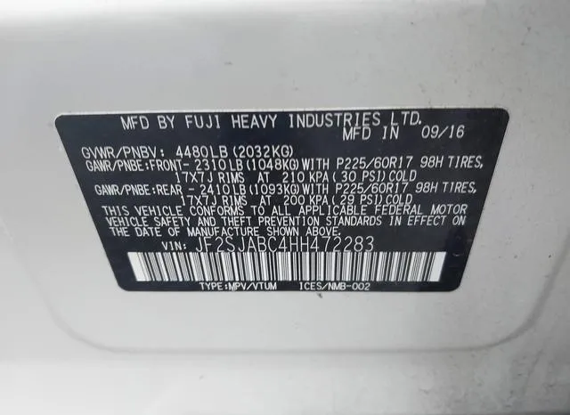 JF2SJABC4HH472283 2017 2017 Subaru Forester- 2-5I 9