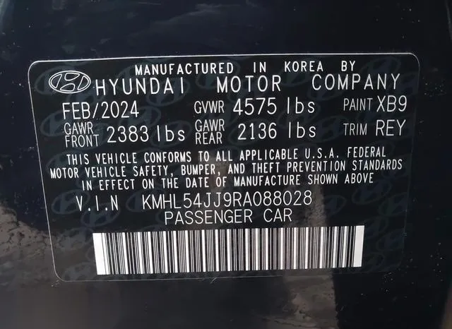 KMHL54JJ9RA088028 2024 2024 Hyundai Sonata- Hybrid Limited 9