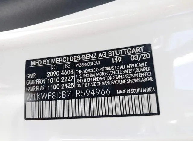 W1KWF8DB7LR594966 2020 2020 Mercedes-Benz C 300 9