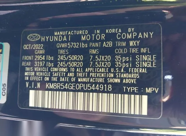 KM8R54GE0PU544918 2023 2023 Hyundai Palisade- Limited 9