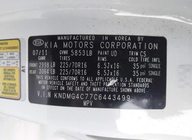 KNDMG4C77C6443499 2012 2012 KIA Sedona- LX 9