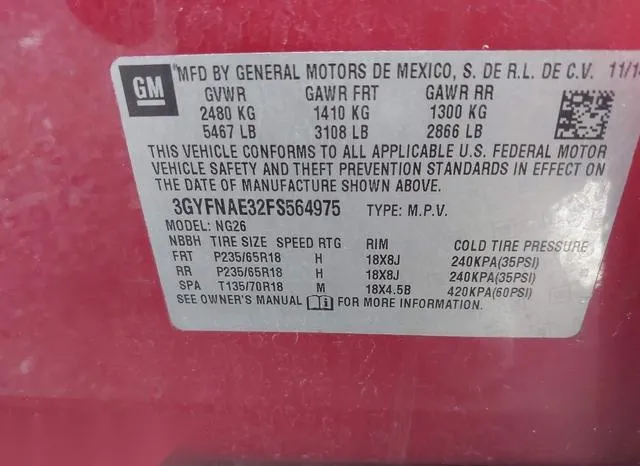 3GYFNAE32FS564975 2015 2015 Cadillac SRX- Standard 9