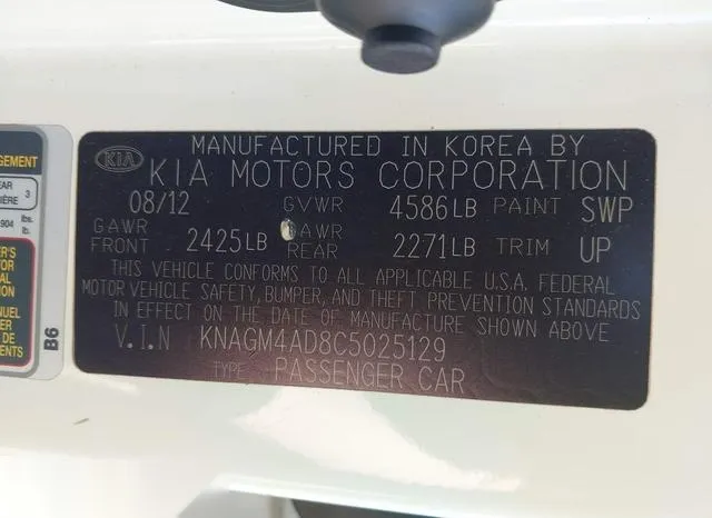 KNAGM4AD8C5025129 2012 2012 KIA Optima- Hybrid EX 9