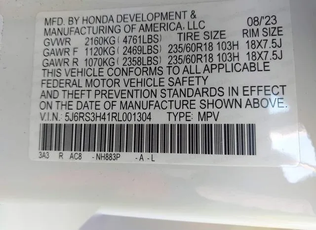 5J6RS3H41RL001304 2024 2024 Honda CR-V- Ex 2Wd 9