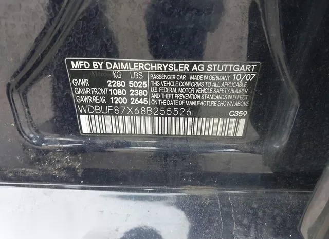 WDBUF87X68B255526 2008 2008 Mercedes-Benz E 350- 4Matic 9