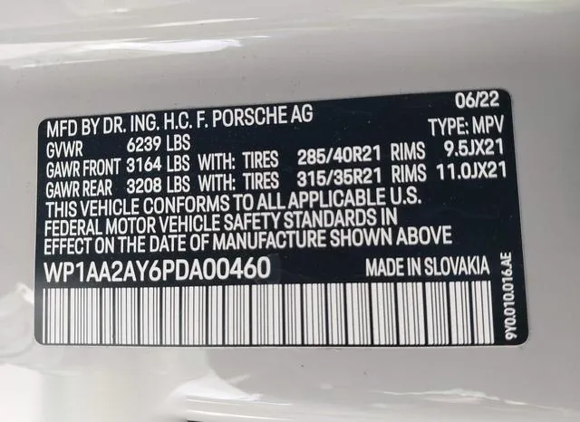 WP1AA2AY6PDA00460 2023 2023 Porsche Cayenne- Base 9