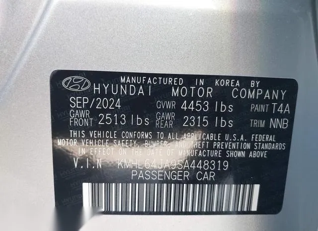 KMHL64JA9SA448319 2025 2025 Hyundai Sonata- Sel 9