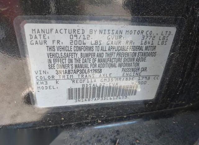 3N1AB7AP3DL612658 2013 2013 Nissan Sentra- SV 9