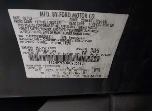 1FAHP2F83DG206410 2013 2013 Ford Taurus- Limited 9