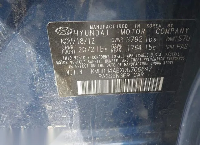 KMHDH4AEXDU706897 2013 2013 Hyundai Elantra- Gls 9