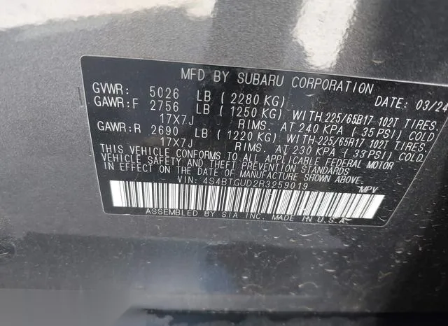 4S4BTGUD2R3259019 2024 2024 Subaru Outback- Wilderness 9