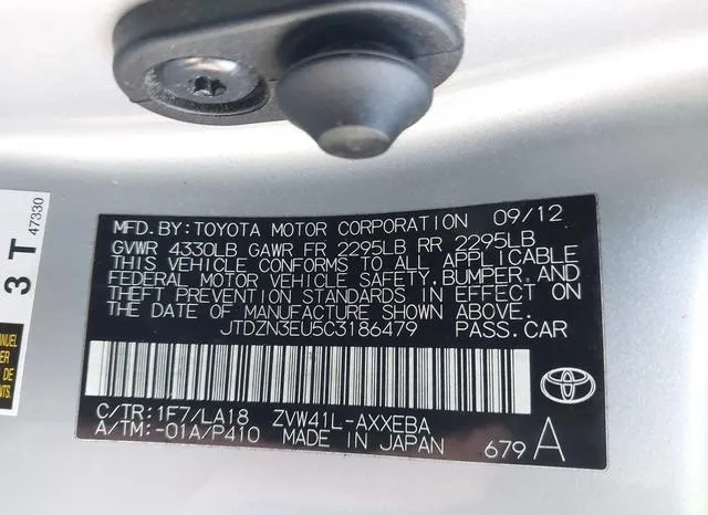 JTDZN3EU5C3186479 2012 2012 Toyota Prius- V Five 9