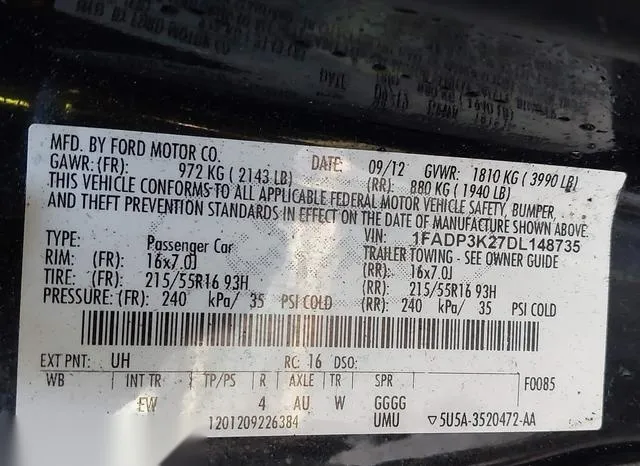 1FADP3K27DL148735 2013 2013 Ford Focus- SE 9