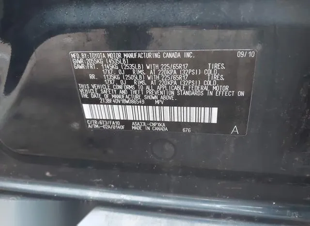 2T3BF4DV1BW086549 2011 2011 Toyota RAV4 9