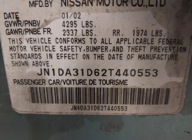 JN1DA31D62T440553 2002 2002 Nissan Maxima- SE 9