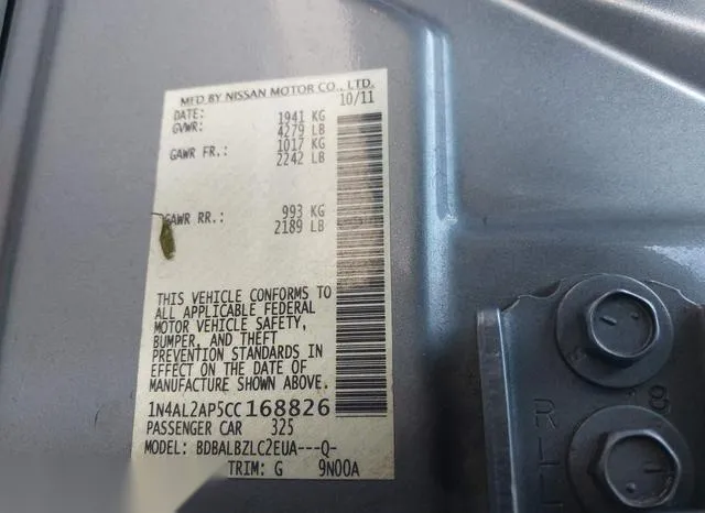 1N4AL2AP5CC168826 2012 2012 Nissan Altima- 2-5 S 9