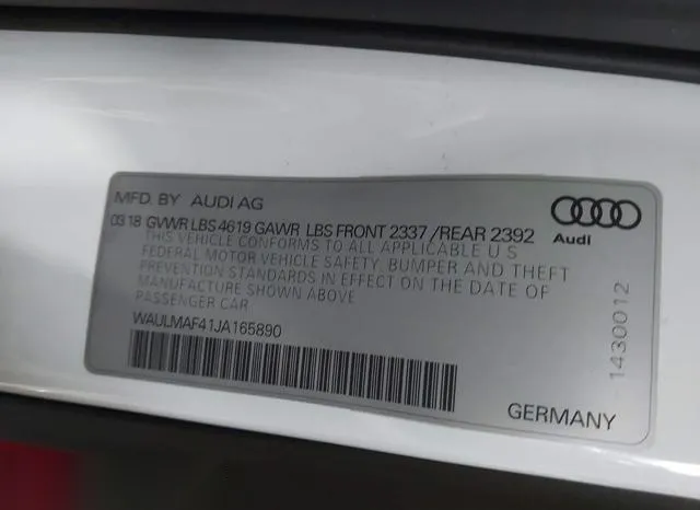 WAULMAF41JA165890 2018 2018 Audi A4- 2-0T Tech Ultra Premiu 9